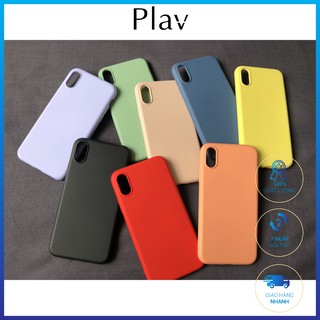 [ Giảm 50% ] Ốp Iphone màu pastel chất liệu Silicon cao cấp-Plav