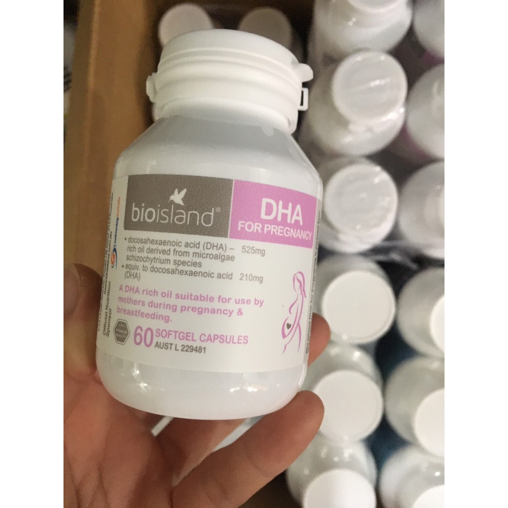 [Cam kết chuẩn Úc] DHA bầu Bio Island 60 viên Úc - DHA for Pregnancy, dành cho mẹ sắp bầu, đang bầu và sau sinh