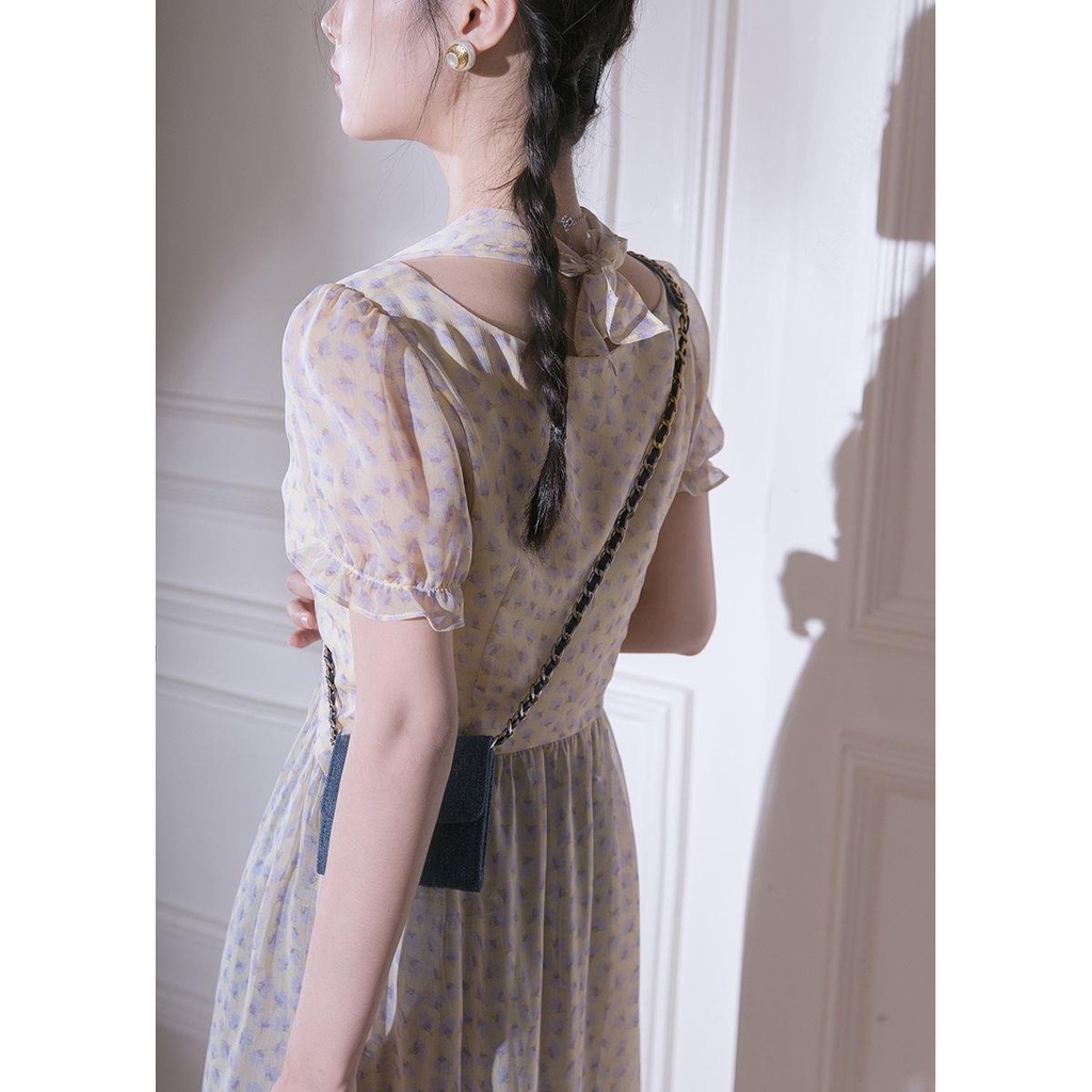 Áo Sơ Mi Chiffon Dáng Dài Họa Tiết Hoa Phong Cách Pháp Màu Trong Suốt Thời Trang Mùa Hè Dành Cho Nữ 2022