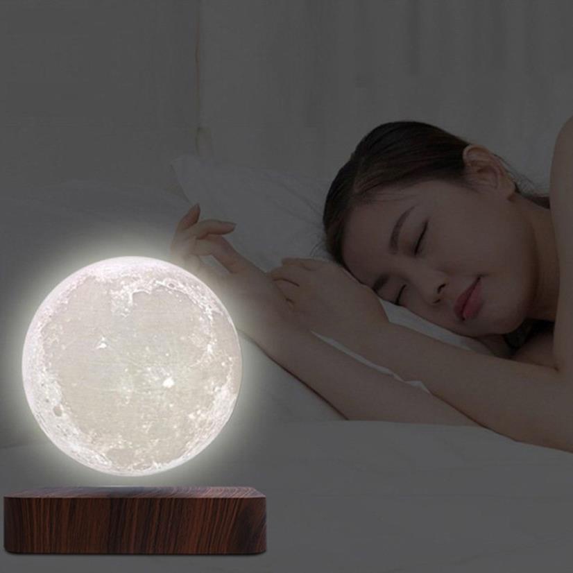 Đèn ngủ mặt trăng lơ lửng LED cảm ứng in 3D cao cấp - Quả Cầu Mặt Trăng Bay Magnetic Levitation 3D Printing Moon Light