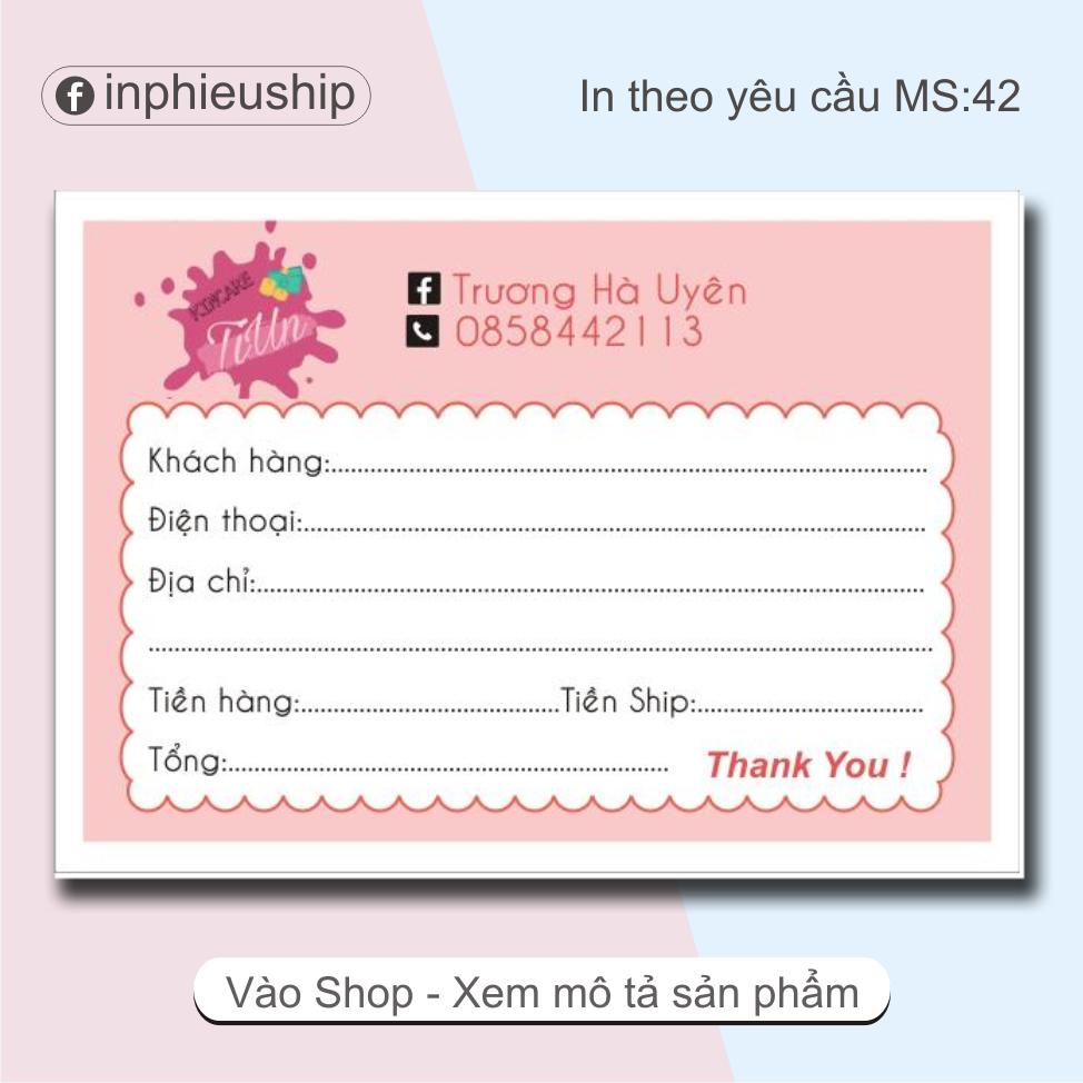 In theo yêu cầu phiếu ship hàng