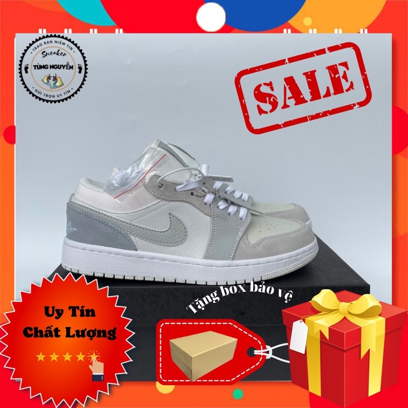 (Ảnh thật + full phụ kiện) Jd paris hàng cao cấp, giày thể thao sneaker, full phụ kiện da nhăn đế khâu logo chìm