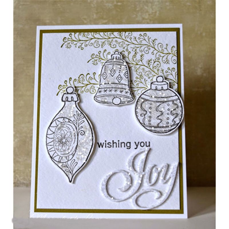 Khuôn cắt giấy làm từ kim loại hình chữ Joy trang trí Scrapbook