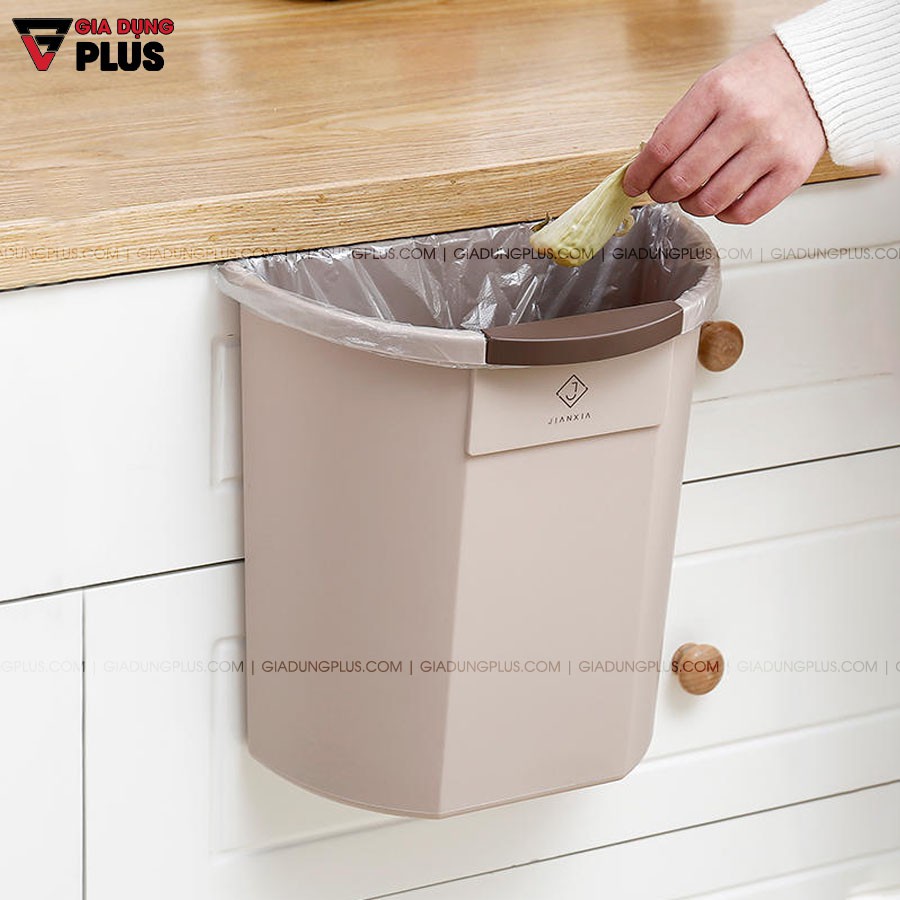 ❤️FREESHIP❤️ Thùng rác kẹp cánh cửa tủ bếp thông minh nhựa ABS chính hãng JIANXIA