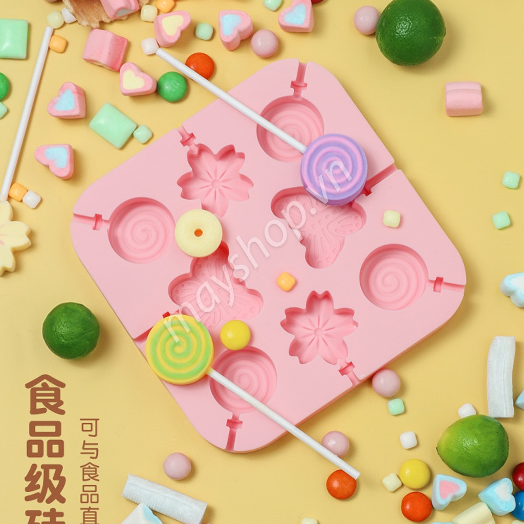 Khuôn kẹo mút silicone/ Nhiều mẫu