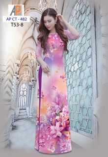 Vải áo dài in hoa ly