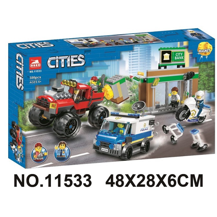 Non lego city Tank 11533 Xe ô tô mô tô police cảnh sát bắt cướp đồ chơi lắp ráp xếp mô hình minifigures