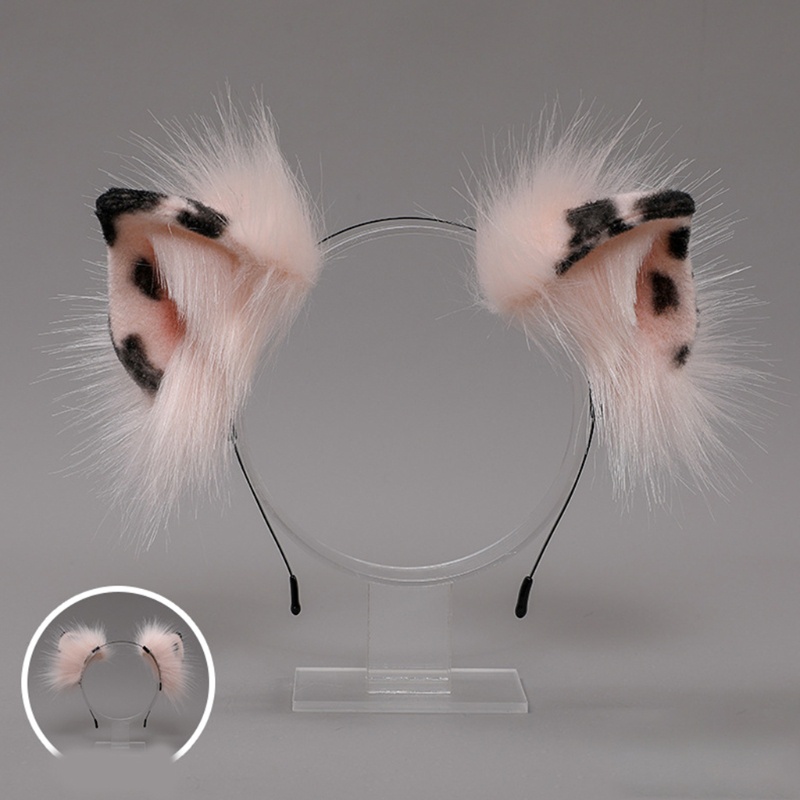 Băng Đô Tai Mèo Đính Lông Giả Hóa Trang