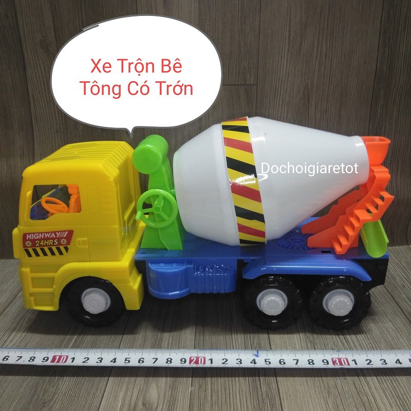 Xe Trộn Bê Tông Bánh Đà Đồ Chơi Cho Bé  Ảnh Thật