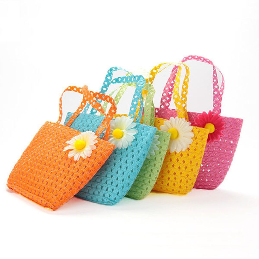 Mũ cói kèm túi xách thiết kế đáng yêu cho bé