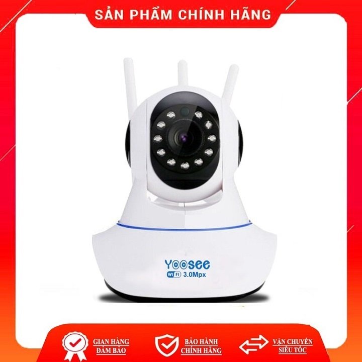 Bộ camera Yoosee 3 râu 2.0MP 1080P 11 đèn hồng ngoại đàm thoại 2 chiều, sắc nét- Không cổng Lan