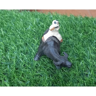 Tượng gốm e bé chăn trâu, trâu 7cm