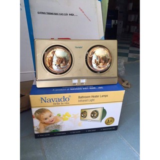 ĐÈN SƯỞI TREO TƯỜNG NHÀ TẮM, PHÒNG TẮM NAVADO 2 BÓNG CAO CẤP