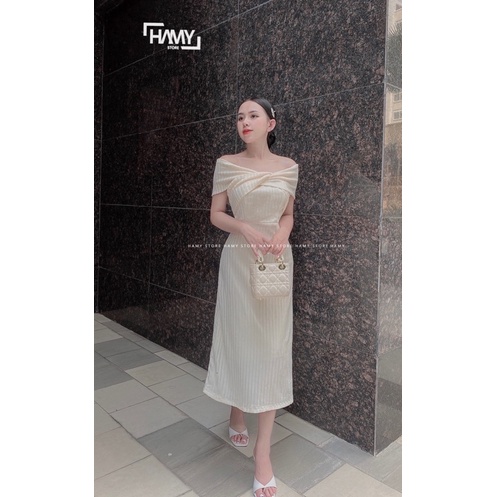 Đầm Bệt Vai V053