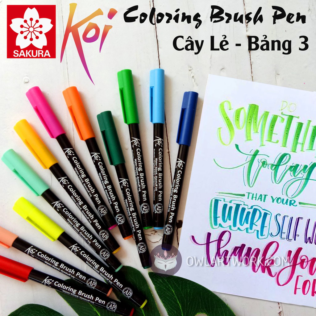 [CHÍNH HÃNG] Cây Lẻ P3 - Bút Cọ Màu Nước Koi Sakura - Coloring Brush Pen