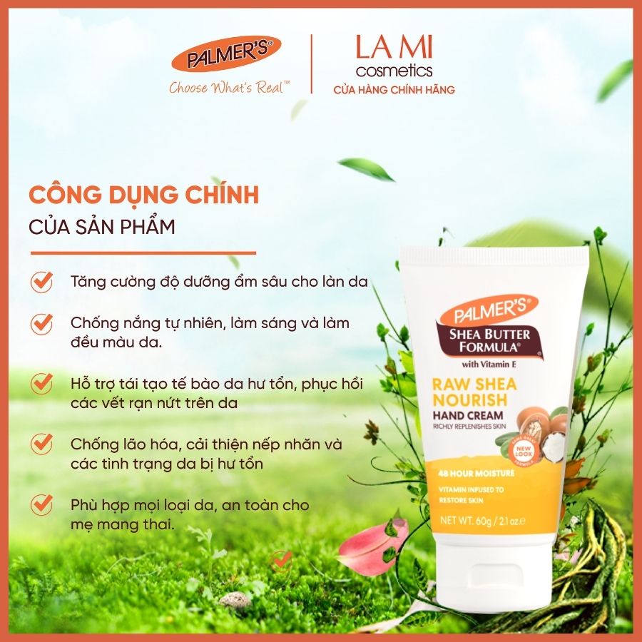 Kem dưỡng da tay Bơ hạt mỡ giúp chống nhăn Palmer's 60g