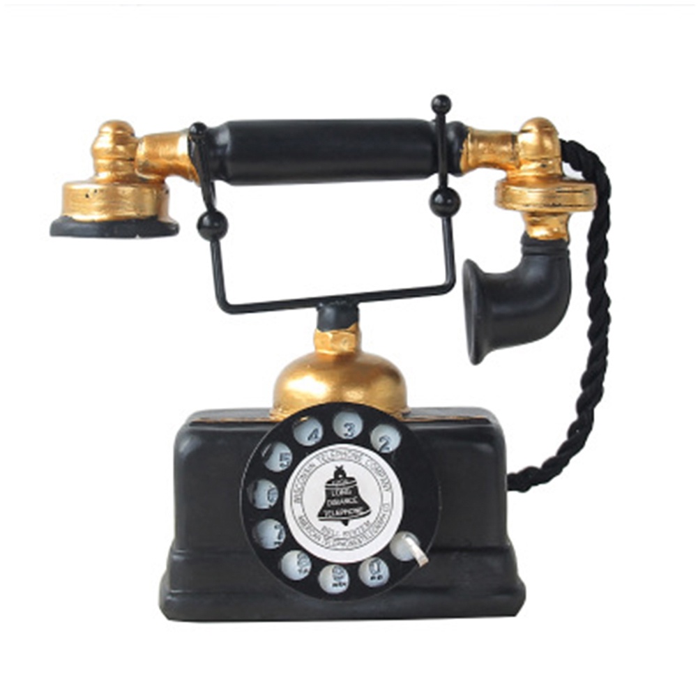 Mô hình điện thoại bàn cổ điển bằng nhựa resin trang trí nhà cửa/quán bar