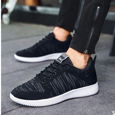 GiàyThể Thao  Nam Giày Sneaker kiểu dáng hàn quốc khử mùi thấm hút mồ hôi tốt hd85 mầu đen ghi