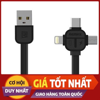 Cáp sạc đa năng 3 đầu remax rc-066 | đủ 3 chân lightning, microusb, type-c | 29004