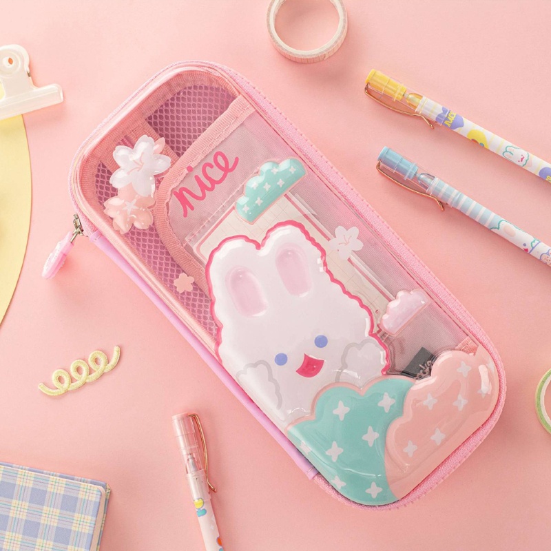 Túi Đựng Bút Họa Tiết Phi Hành Gia Dập Nổi 3D Dễ Thương Dành Cho Học Sinh