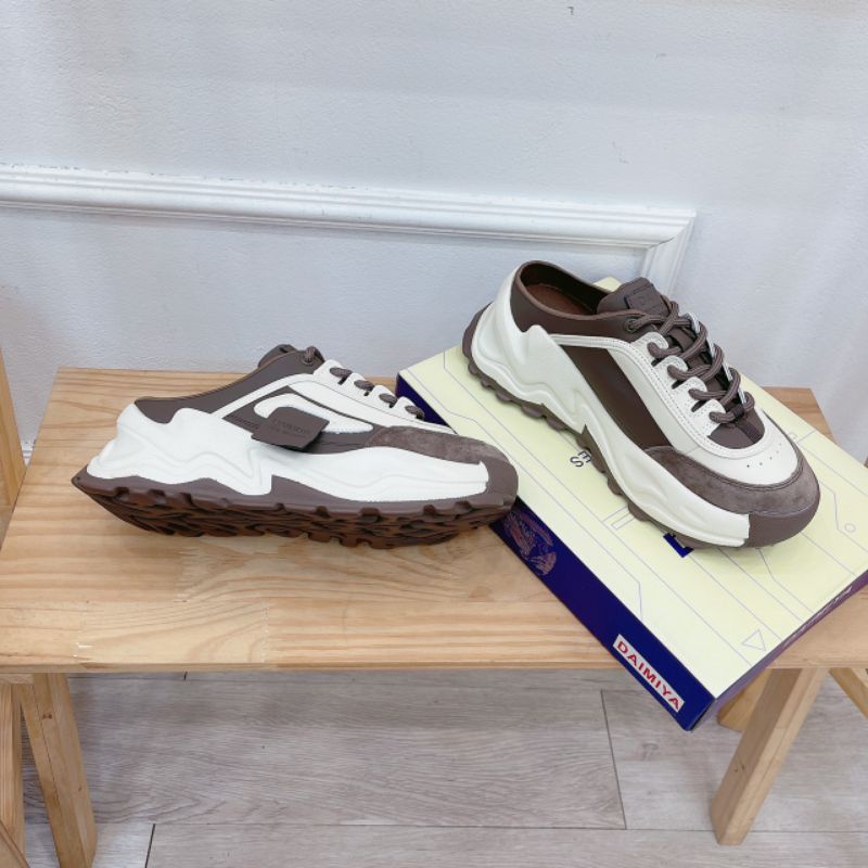 CHX Giày Sục Thể Thao Damiya Đế 5p Da Mềm Êm Nhẹ Tênh Fullbox Cao Cấp