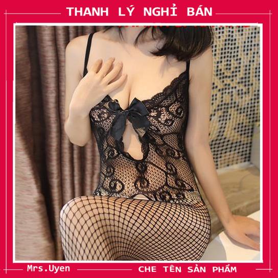 Bộ Ngủ Body Liền Thân Hở Đũng Gợi Cảm, Bodysuit Ren Lưới Hai Dây Sexy, Bodystocking Mã: Bst001 | BigBuy360 - bigbuy360.vn