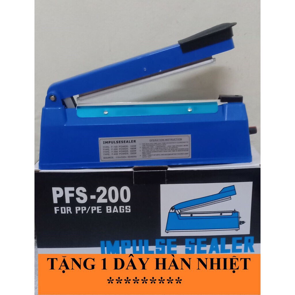 Máy hàn miệng túi nilon (dài 20cm mối hàn 3mm) Máy dán đa năng nhiều loại túi (đóng gói thực phẩm)