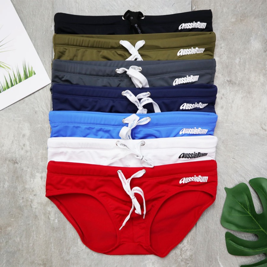 QUẦN BƠI NAM - Dạng Tam Giác - AUS - Chất Cực Mịn - In Chữ - Hàng nhập khẩu | BigBuy360 - bigbuy360.vn