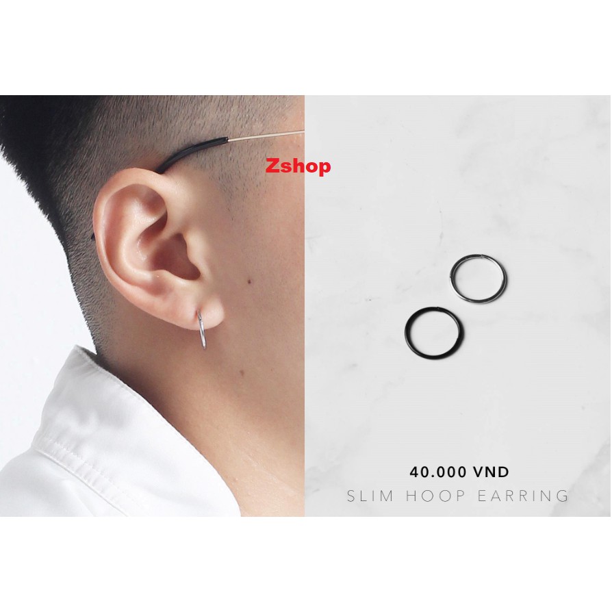Khuyên Titan Môi Mũi Tai Slim Bật Khấc Loại Mỏng Bkc24