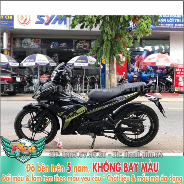 Tem rời Exciter 150 Mx xanh đen (H)