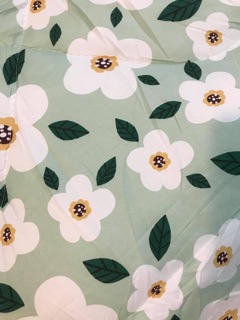 Bộ Drap & Chăn Phao Hoa Mai Xanh