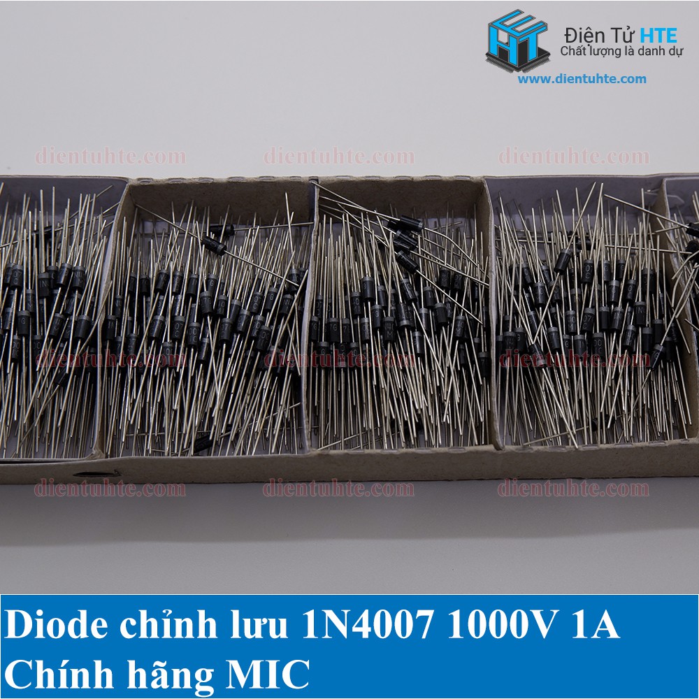 Bộ 10 Diode 1N4007 1000V 1A DO-41 chính hãng MIC [HTE Quy Nhơn CN2]