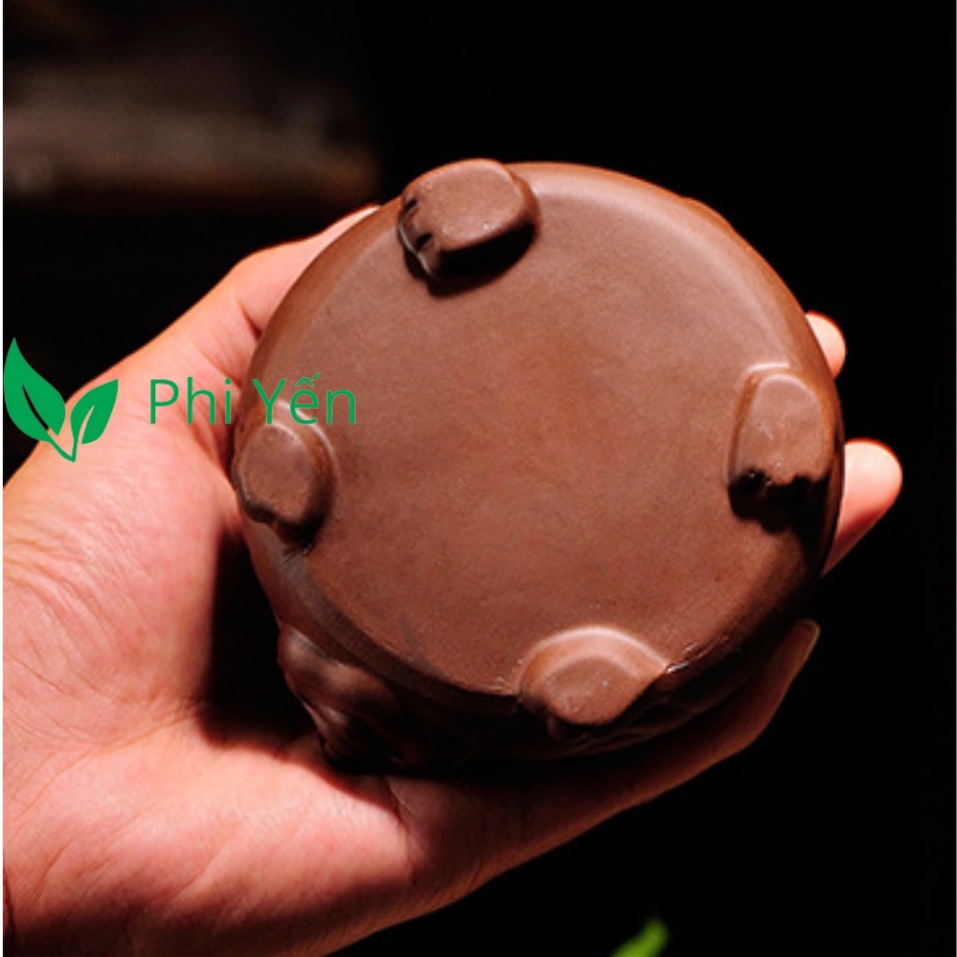 Đôn voi tử sa cõng ấm trà chén trà chậu bonsai