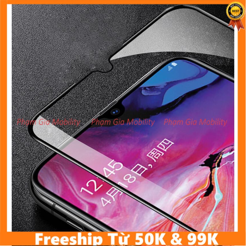 Dán cường lực Samsung Galaxy A20s full màn hình, full keo