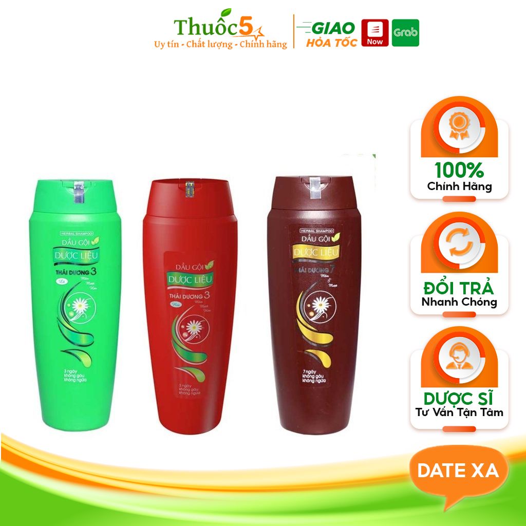 Dầu Dược liệu Thái Dương 3 hỗ trợ ngăn gàu, giảm rụng tóc dạng 200ml