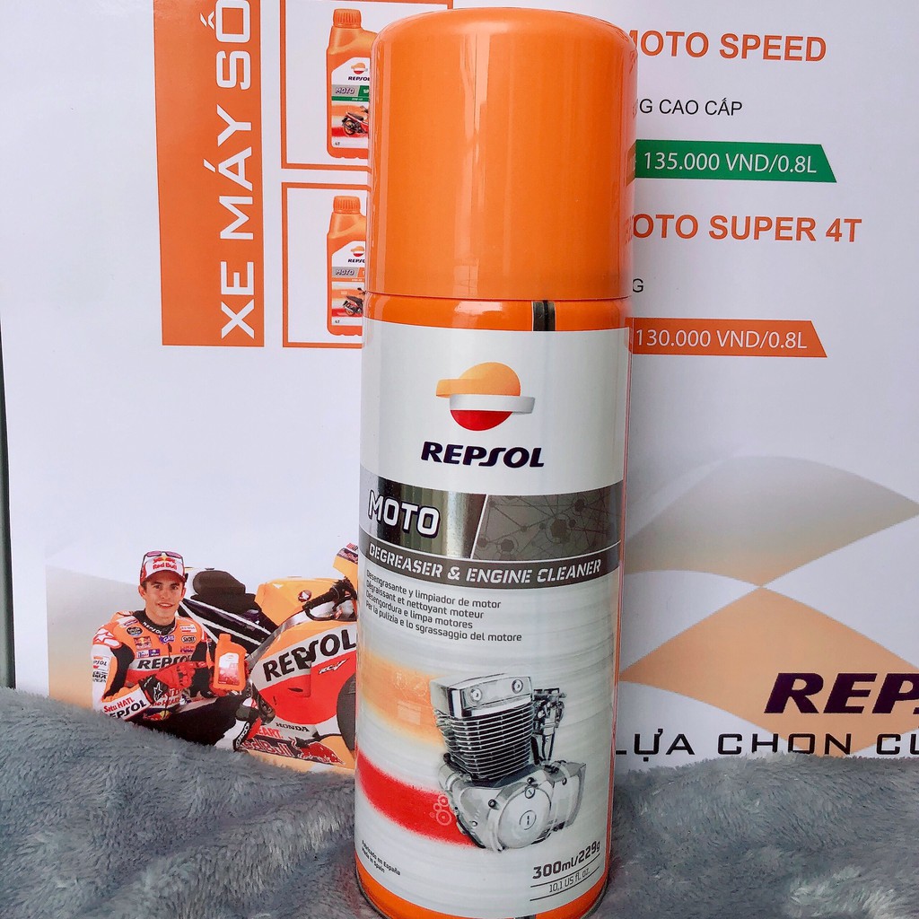 Repsol Degreaser &amp; Engine Cleaner - Dung dịch tẩy rửa lốc máy