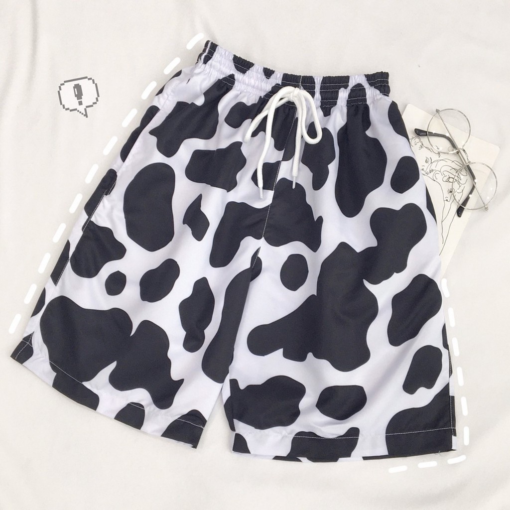 Quần Short DAIRY COWS Màu Bò Sữa Ulzzang Unisex