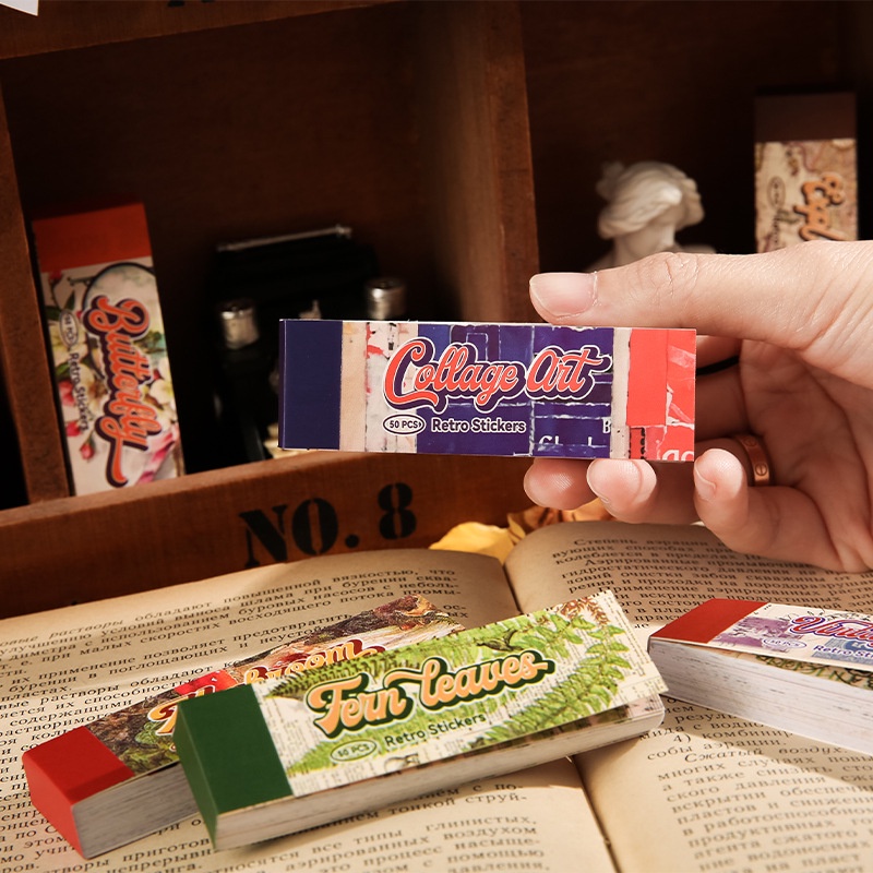 50 Miếng Dán Đánh Dấu Sách Hình Chữ Nhật Đẹp Mắt