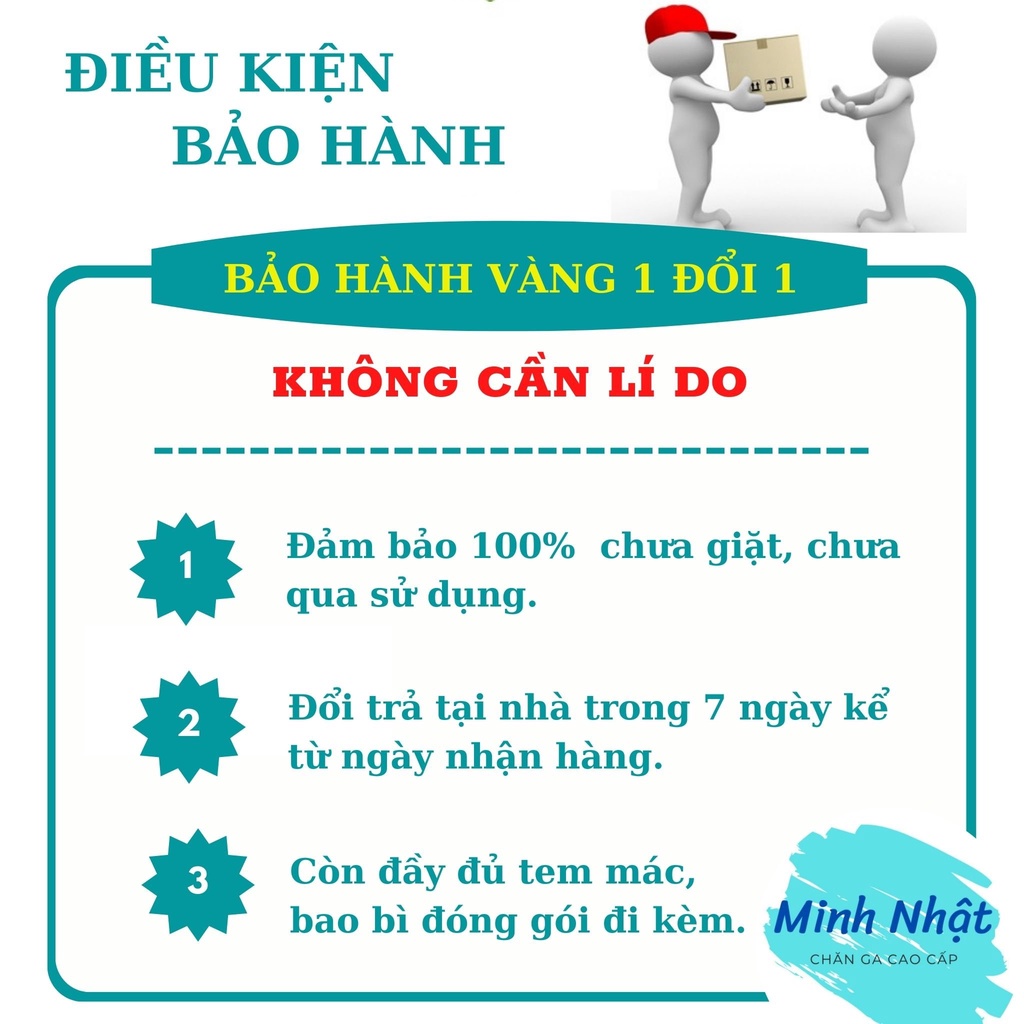 Bộ ga giường và vỏ gối Cotton Poly Minh Nhật - Decor phòng ngủ với ga giường cotton siêu đẹp