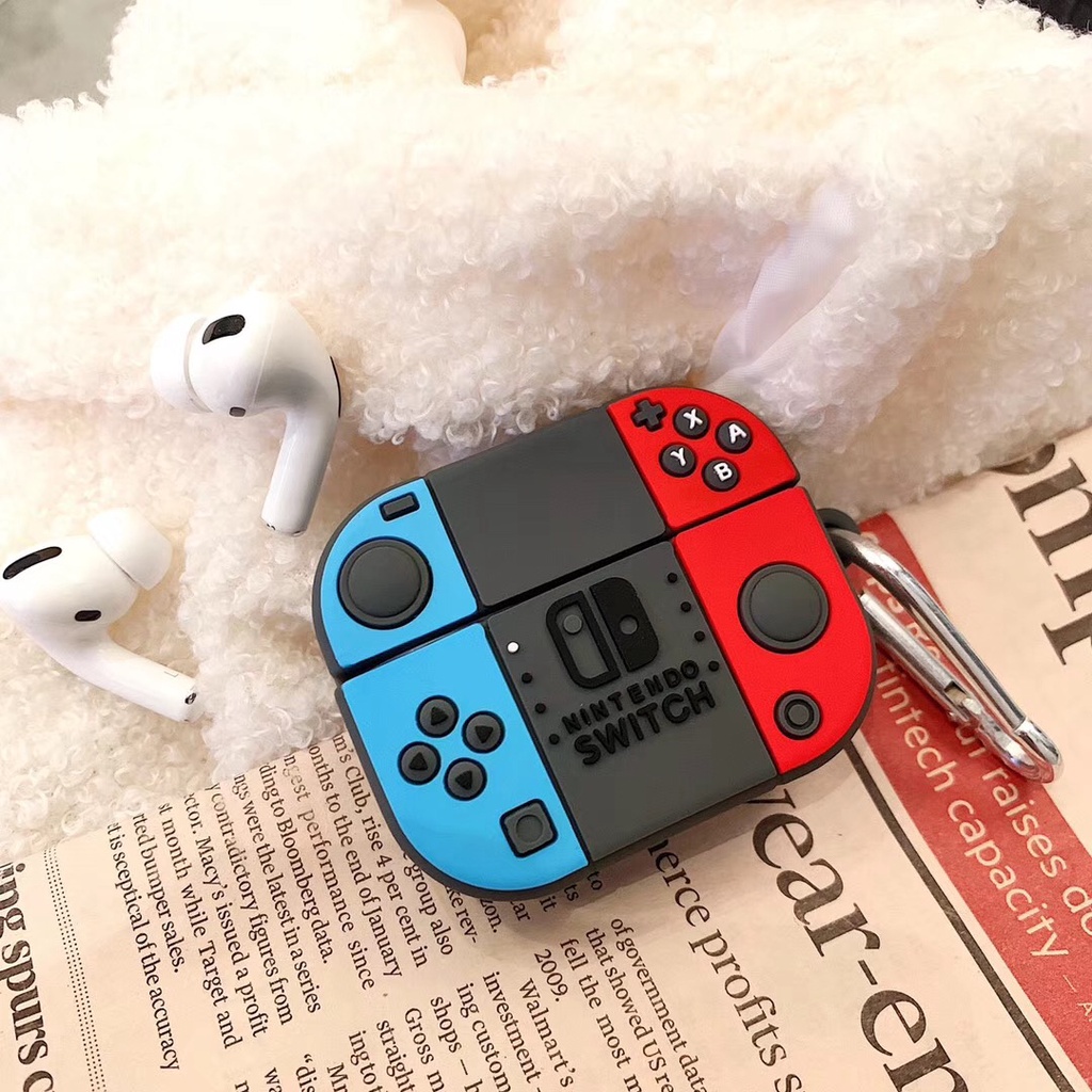 Vỏ Bảo Vệ Hộp Sạc Tai Nghe Không Dây Bluetooth Bằng Silicon Mềm Họa Tiết Nintendo Switch Cho Airpods Pro 2 Case 3 1
