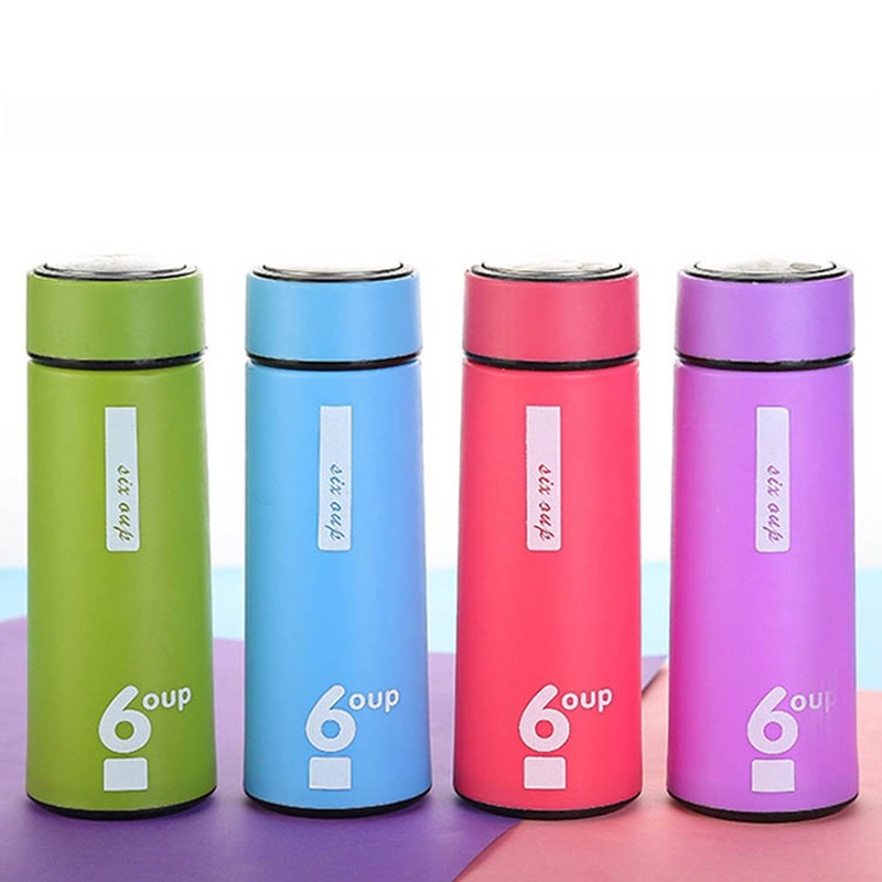 Bình nước giữ nhiệt ruột thủy tinh cao cấp 6 Oup lõi thủy tinh 450ml mẫu mới