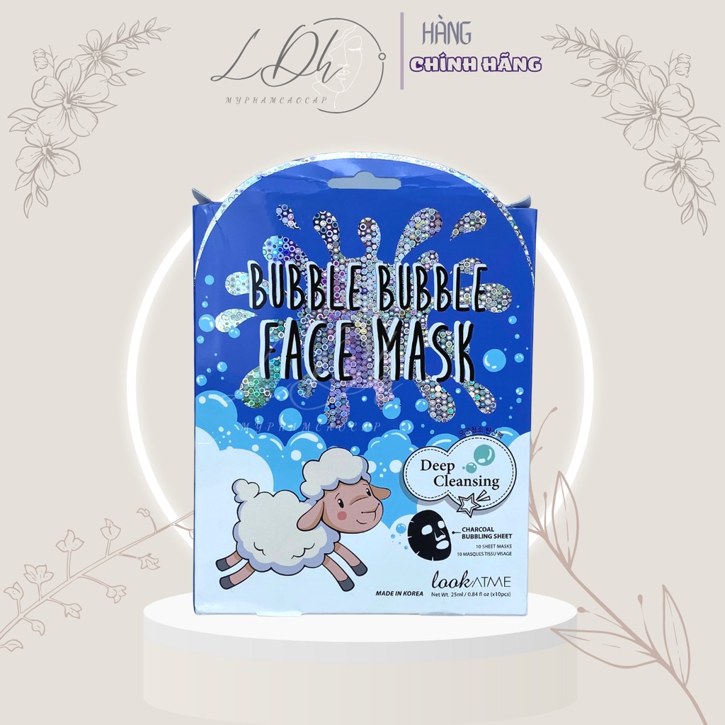Mặt Nạ Dưỡng Da Thải Độc Bubble Bubble Face Mask Look At Me loại bỏ bả nhờn và bụi bẩn trên da