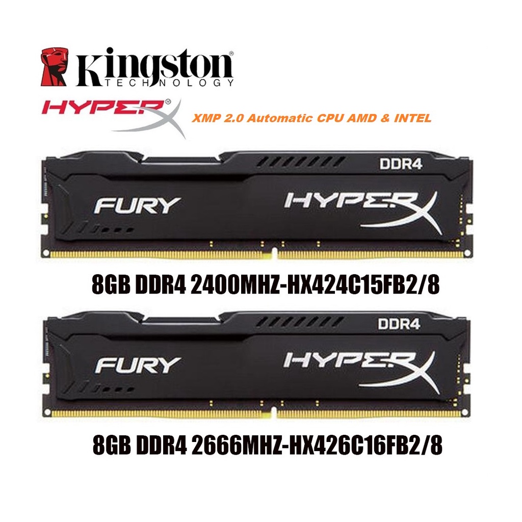 Ram Kingston HyperX Fury 8GB DDR4 2400MHz Chính Hãng thumbnail