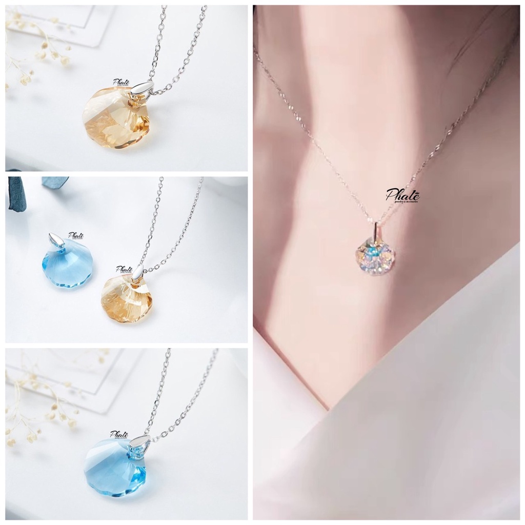 Mặt Dây Chuyền Pha Lê Swarovski Hình Vỏ Sò S16mm