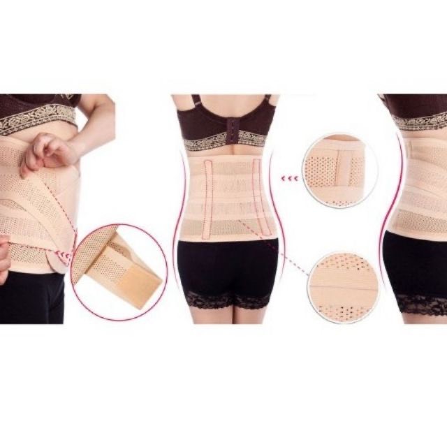 Đai Nịt Bụng Dán Thông Hơi - Gen Nịt Bụng Giảm Mỡ Sau Sinh, Chống Cuộn AMYBRA N3331