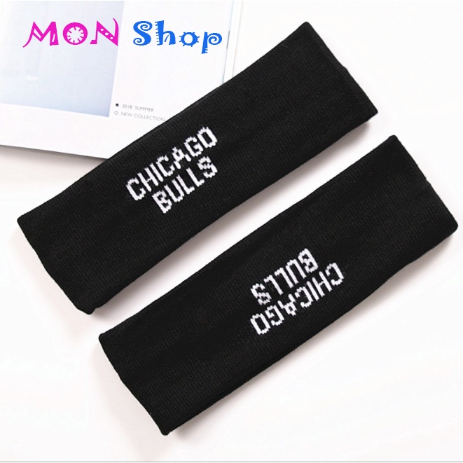 Băng đô thể thao len bản lớn Headband đeo trán tập Gym Yoga chơi thể thao thời trang CHICAGO BULLS