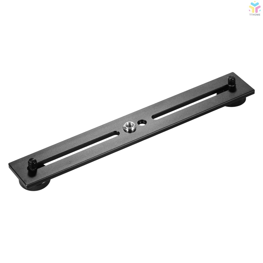 [Stock]Dual Camera Mount Tripod Bracket Camera Flash Brackets Extension Bar with 1/4 Inch Screw for Camera DSLR LED Light Stand Microphone