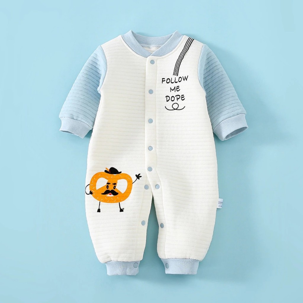 Body liền thân trần bông, bodysuit dài tay cotton cho bé trai và bé gái sơ sinh từ 3-15kg, hàng đẹp xuất Hàn