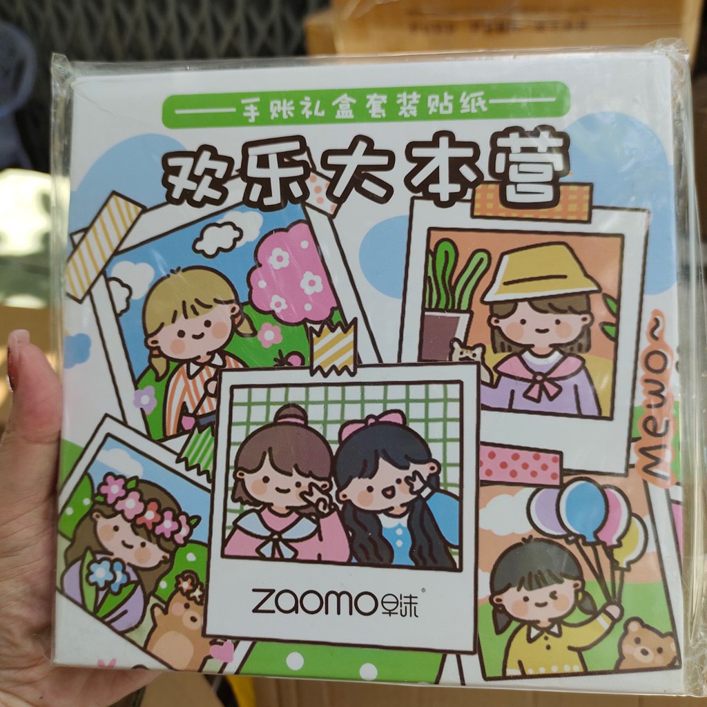 Combo 100 sticker Washi cô gái