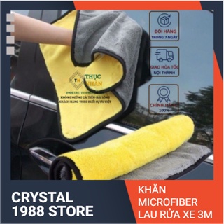 Khăn Microfiber Mềm Mịn Thấm Hút Nước Tốt Chuyên Dụng Lau Rửa Xe Hơi Ô Tô 3M